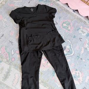 Med Couture Black Maternity Scrub Set